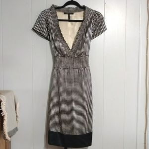 BCBG Maxazria Silk V Neck Dress